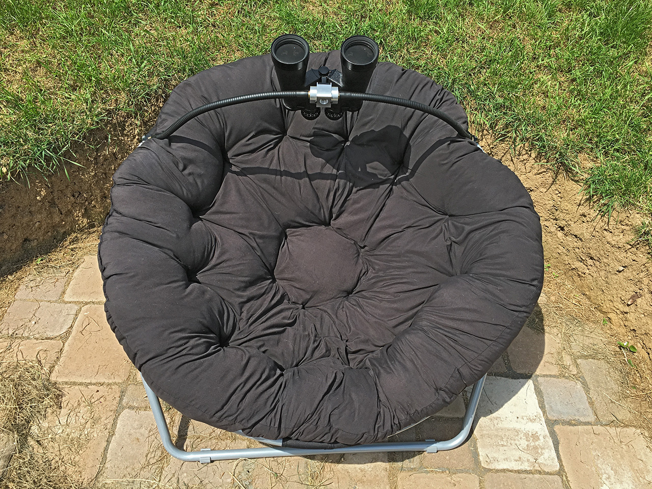 The ultimative home built binocular observing chair Binoculars