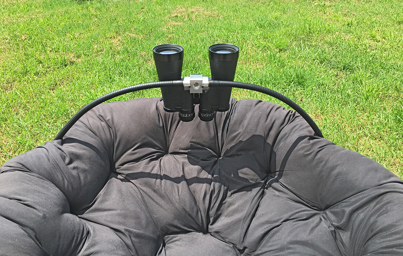The ultimative home built binocular observing chair Binoculars
