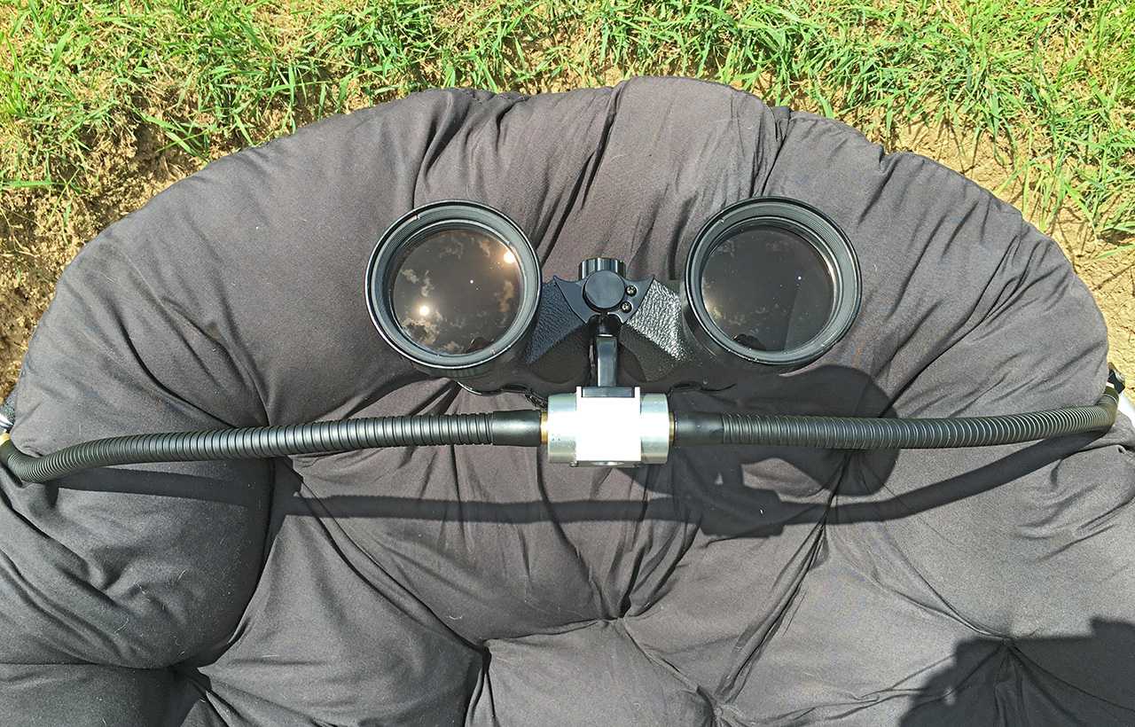 The ultimative home built binocular observing chair Binoculars